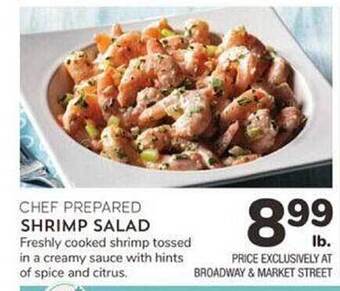 Albertsons Chef prepared shrimp salad offer
