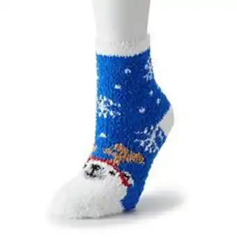 Kohl's Women's novelty holiday slipper socks offer