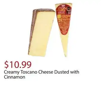 Trader Joe's Creamy toscano cheese dusted with cinnamon offer