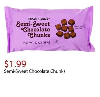 Trader Joe's Semi-sweet chocolate chunks offer