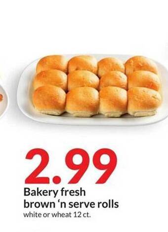 Hy-Vee Bakery fresh brown 'n serve rolls offer