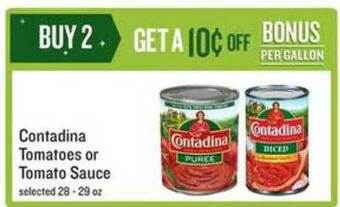 Lowes Foods Contadina tomatoes or tomato sauce offer