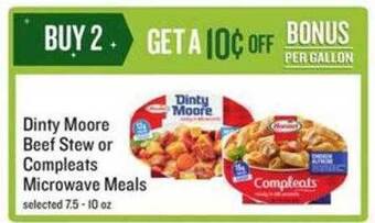 Lowes Foods Dinty moore beef stew or compleats microwave meals offer