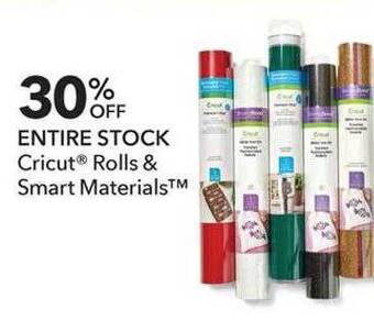 JOANN Cricut rolls & smart materials offer