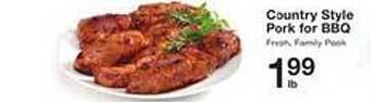 Price Chopper Country style pork for bbq offer