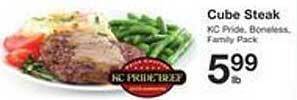 Price Chopper Cube steak offer
