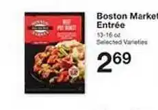 Price Chopper Boston market entrée offer