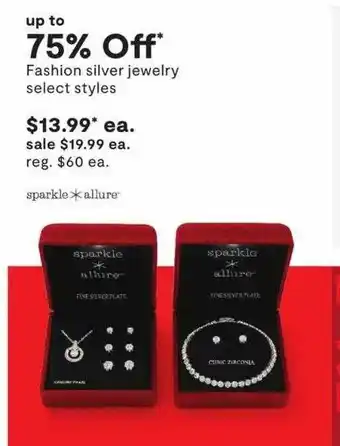 JC Penney Fashion silver jewelry select styles offer