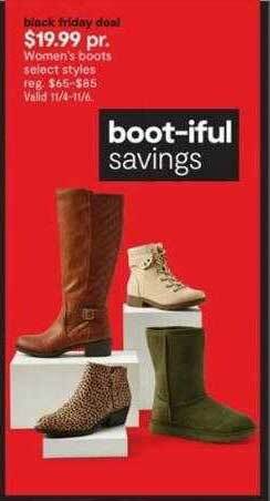 JC Penney Women's boots select styles offer