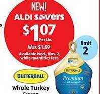 Aldi Whole turkey offer