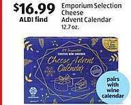 Aldi Emporium selection cheese advent calendar offer