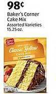 Aldi Baker's corner cake mix offer