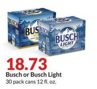 Hy-Vee Busch or busch light offer