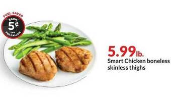 Hy-Vee Smart chicken boneless skinless thighs offer