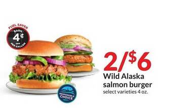 Hy-Vee Wild alaska salmon burger offer