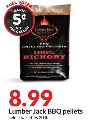 Hy-Vee Lumber jack bbq pellets offer