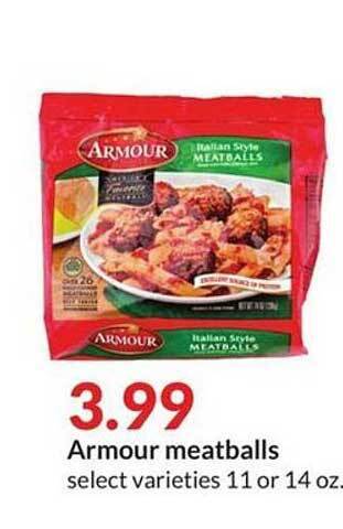 Hy-Vee Armour meatballs offer