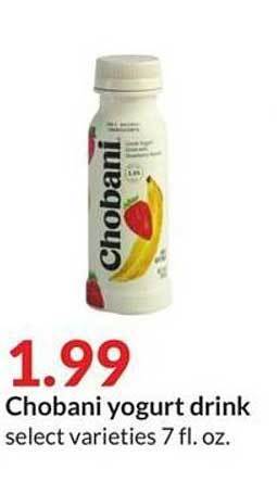 Hy-Vee Chobani yogurt drink offer