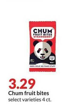 Hy-Vee Chum fruit bites offer