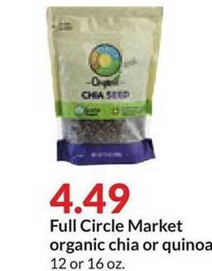 Hy-Vee Full circle market organic chia or quinoa offer