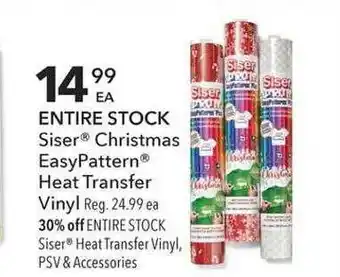 JOANN Siser christmas easy pattern heat transfer vinyl offer