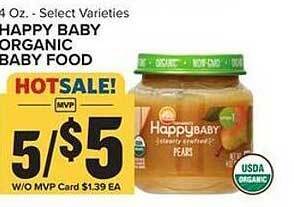 Food Lion Happy baby organic baby food offer
