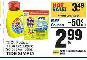 Food Lion Pods or liquid tide simply offer