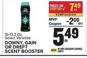 Food Lion Downy, gain or dreft scent booster offer