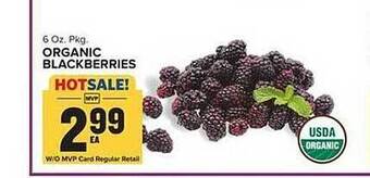 Food Lion Organic blackberries offer