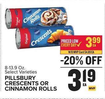 Food Lion Pillsbury crescents or cinnamon rolls offer