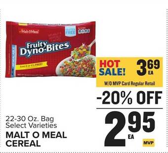 Food Lion Malt o meal cereal offer
