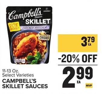 Food Lion Campbell's skillet sauces offer