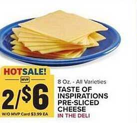 Food Lion Taste of inspirations pre-sliced cheese offer