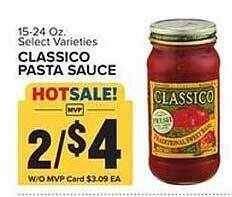 Food Lion Classico pasta sauce offer