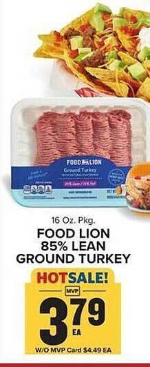 Food Lion Food lion 85% lean ground turkey offer