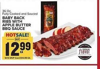 Food Lion Baby back ribs with apple butter bbq sauce offer