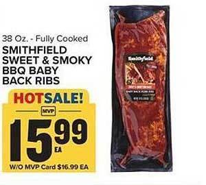 Food Lion Smithfield sweet & smoky bbq baby back ribs offer