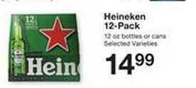 Price Chopper Heineken 12-pack offer