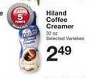Price Chopper Hiland coffee creamer offer