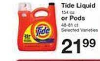 Price Chopper Tide liquid or pods offer