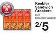 Price Chopper Keebler sandwich crackers offer