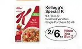 Price Chopper Kellogg's special k offer