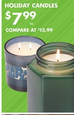 Big Lots Holiday candles offer