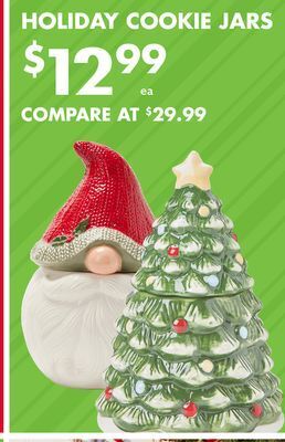 Big Lots Holiday cookie jars offer