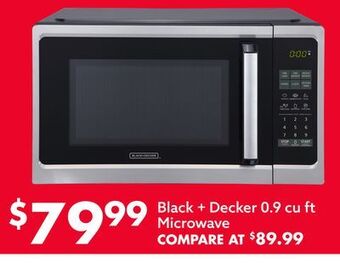 Big Lots Black & decker microwave offer