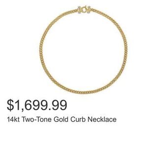 Costco 14kt two-tone gold curb necklace offer