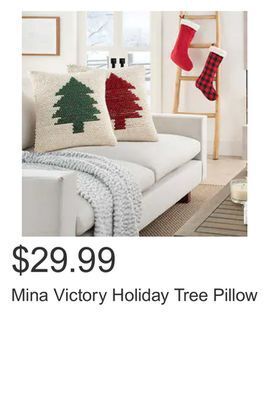 Costco Mina victory holiday tree pillow offer