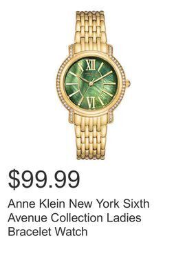 Costco Anne klein new york sixth avenue collection ladies bracelet watch offer