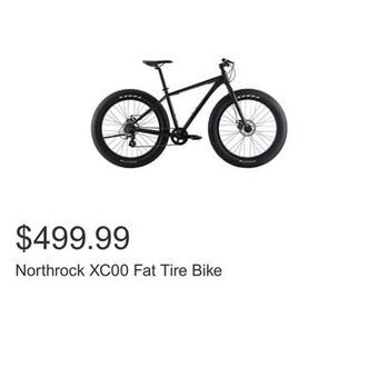 Costco Northrock xc00 fat tire bike offer