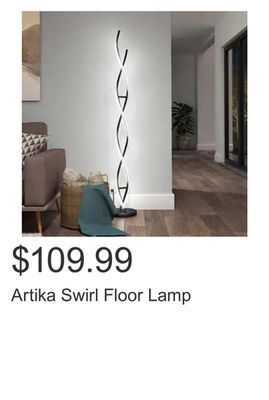 Costco Artika swirl floor lamp offer
